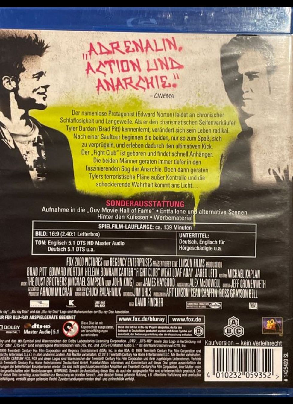 Alle DVDs: Fight Club Blu-ray – Gebraucht aus Bern von ste_vq7x 1