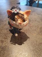 Kitschige Deko Katze, Sammlerstück, neuwertig, Vintage.