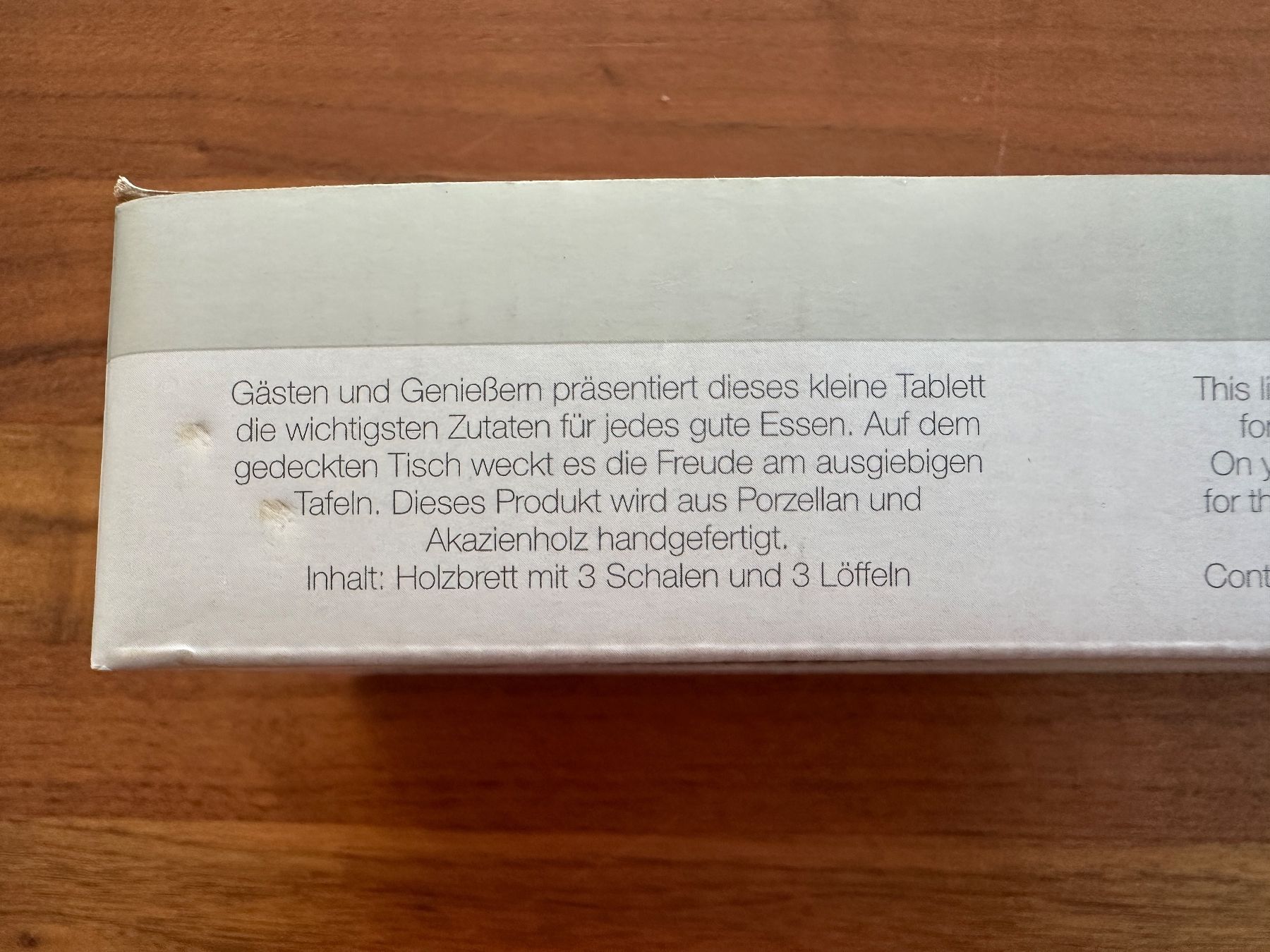Altre Stoviglie: Holzbrett mit 3 Schalen un 3 Löffeln – Nuovo e nell'imballaggio originale da Schüpfen venduto da Poly_pi 2