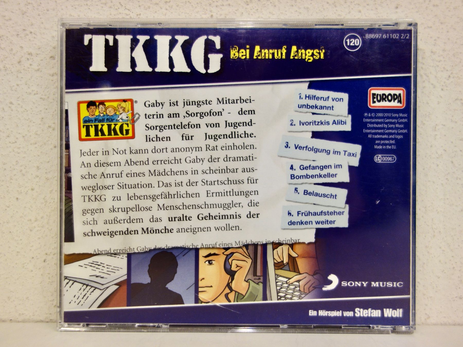 CD: CD EIN FALL FÜR TKKG - BEI ANRUF ANGST - 120 – Usato da Kerzers venduto da wisaundso 1