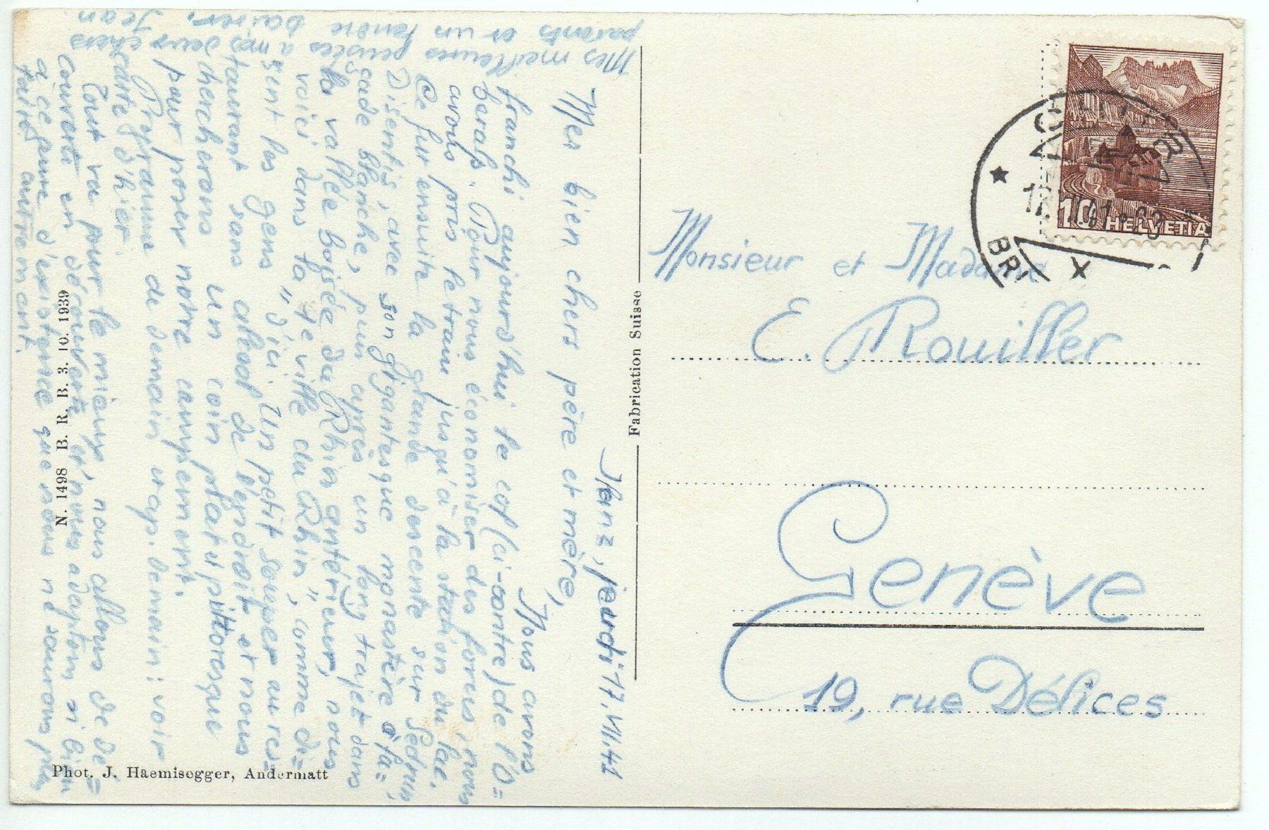 Cartoline postali: OBERALP-PASS mit Furka-Oberalp-Bahn – Usato da Jona venduto da philajona 1