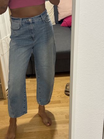 ZARA Balloon-Jeans in Hellblau Grösse 40 guter Zustand