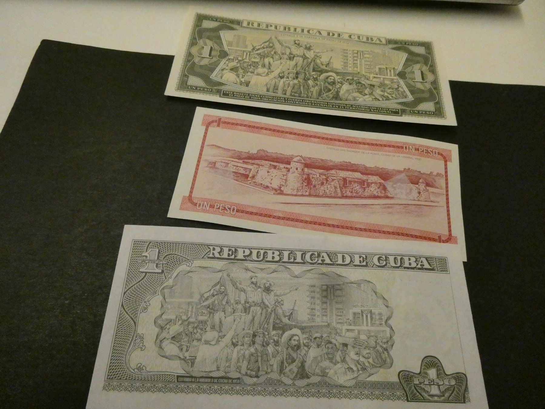 Banknoten: Cuba, 3 alte Geldscheine – Gebraucht aus Hinterforst von Rohusri 1