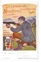 Neuchâtel NE Tir cantonal  Carte officielle - Neuenburg 1906