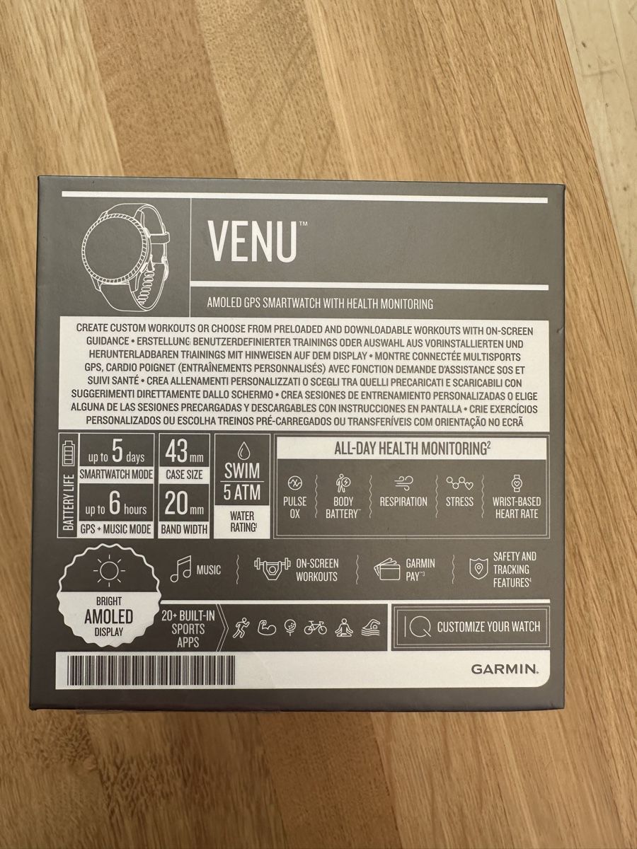 Garmin Smartwatch: Garmin Venu Smartwatch – D'occasion à Allschwil par jub_pm9d 3
