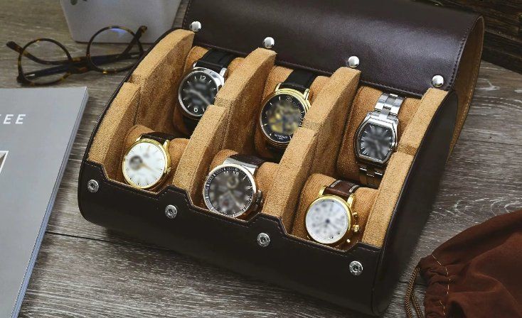 Scatole porta orologi: Reiseetui für 6 Uhren – Nuovo e nell'imballaggio originale da Geneve venduto da Titi2008 5