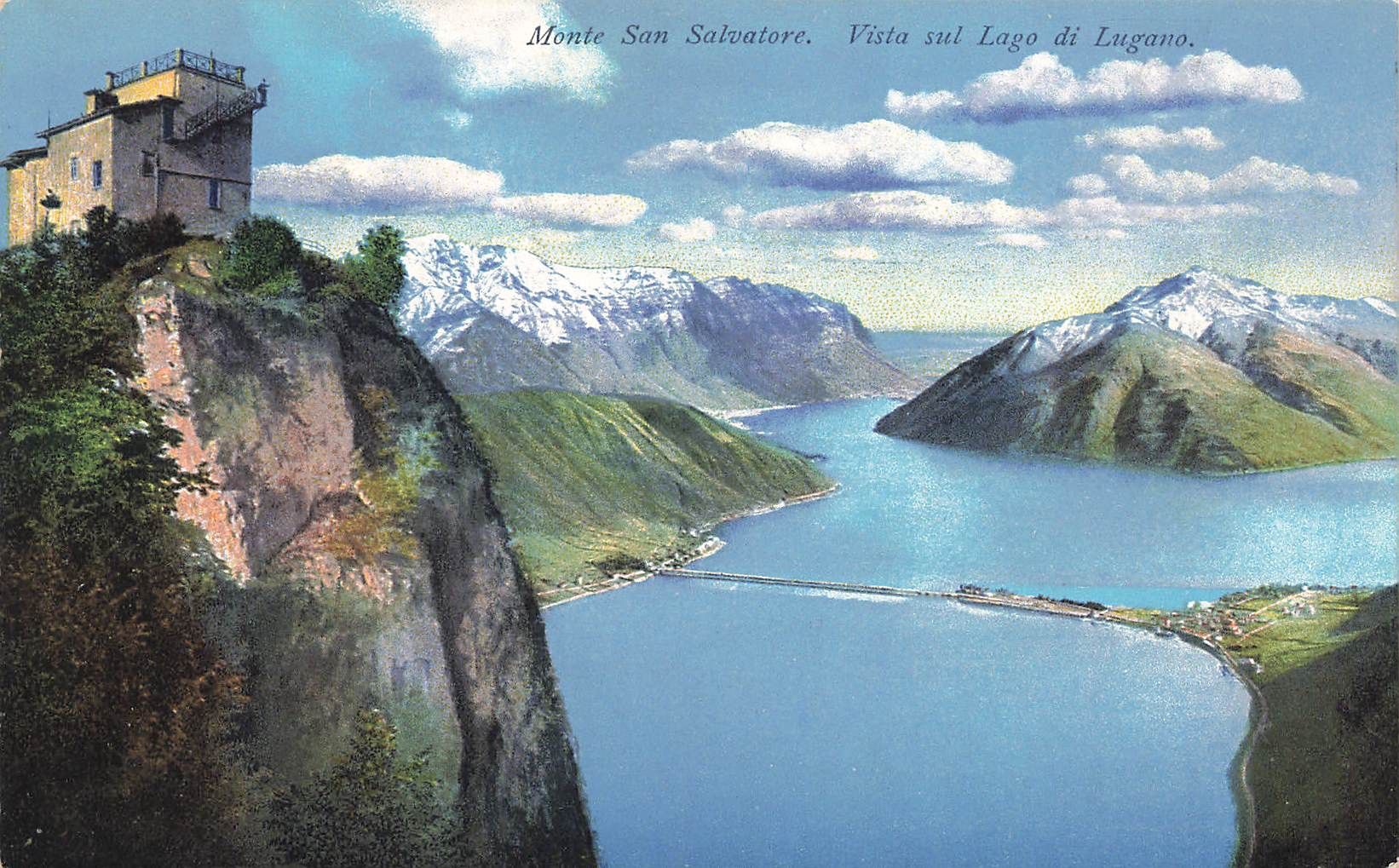 Ansichtskarten: Monte san salvatore lago lugano Melide – Gebraucht aus Biasca von Blenio71