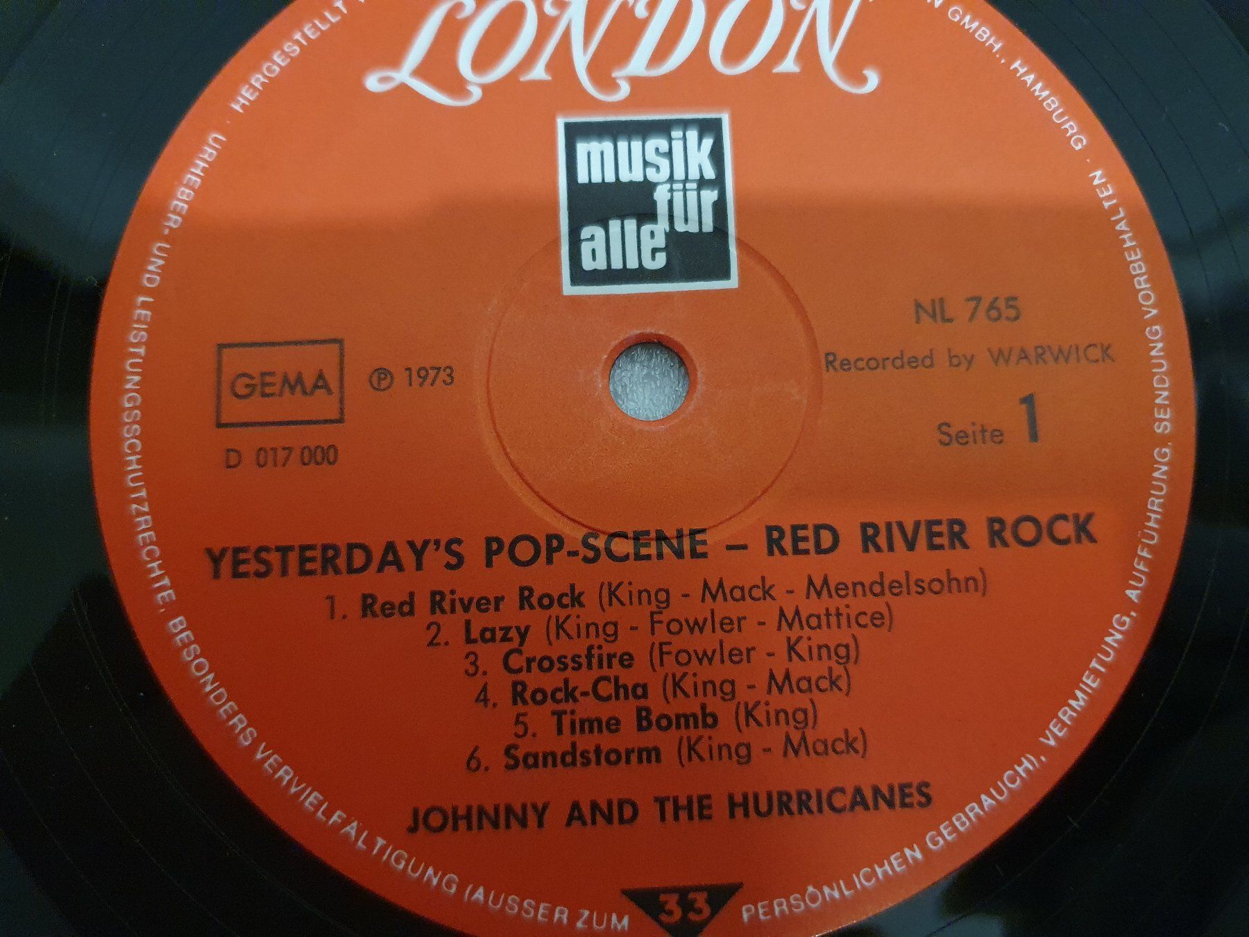 Dischi in vinile: Johnny And The Hurricanes - Red River Rock – Usato da Uster venduto da Vinyl-Leidenschaft 3