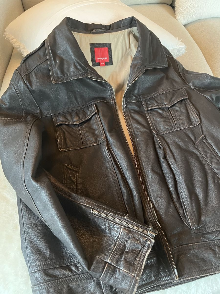 Jacken: Manguun Herren Lederjacke braun Gr. 50 – Neu (gemäss Beschreibung) aus Horgen von Saenker