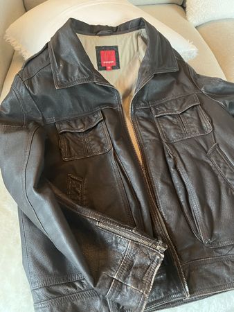 Manguun Herren Lederjacke braun Gr. 50