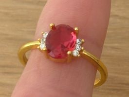 Luxus Elegante Gr.19/9 Ring Farbe:  Gold