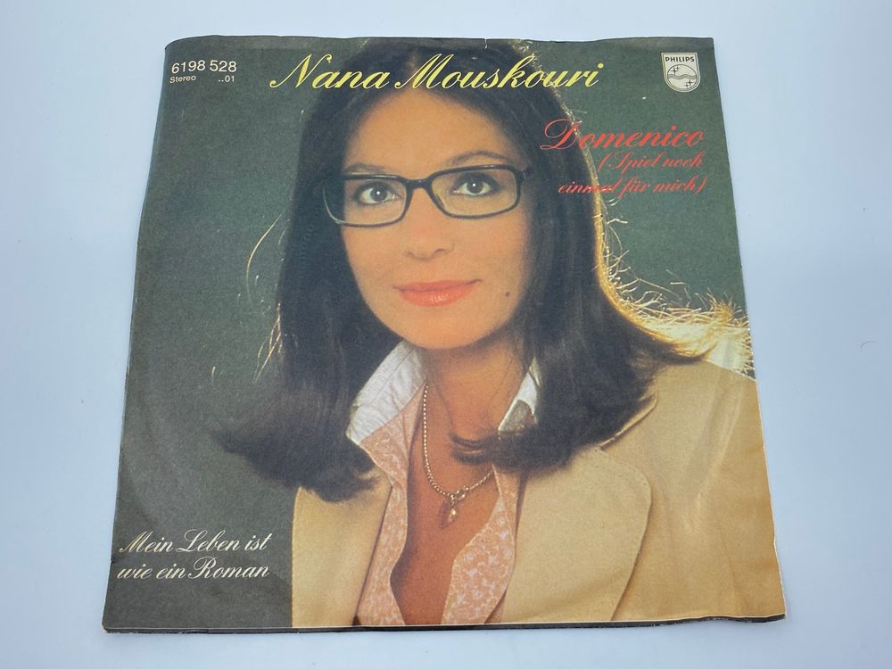 Dischi in vinile: Nana Mouskouri - Domenico - Mein Leben ist wie ein Roman – Usato da Langwiesen venduto da Restposten-24 1