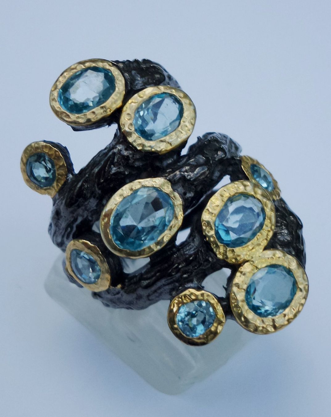 Anelli: Zierring Blau Topas – Nuovo (secondo la descrizione) da Zürich venduto da Benedikt21 9