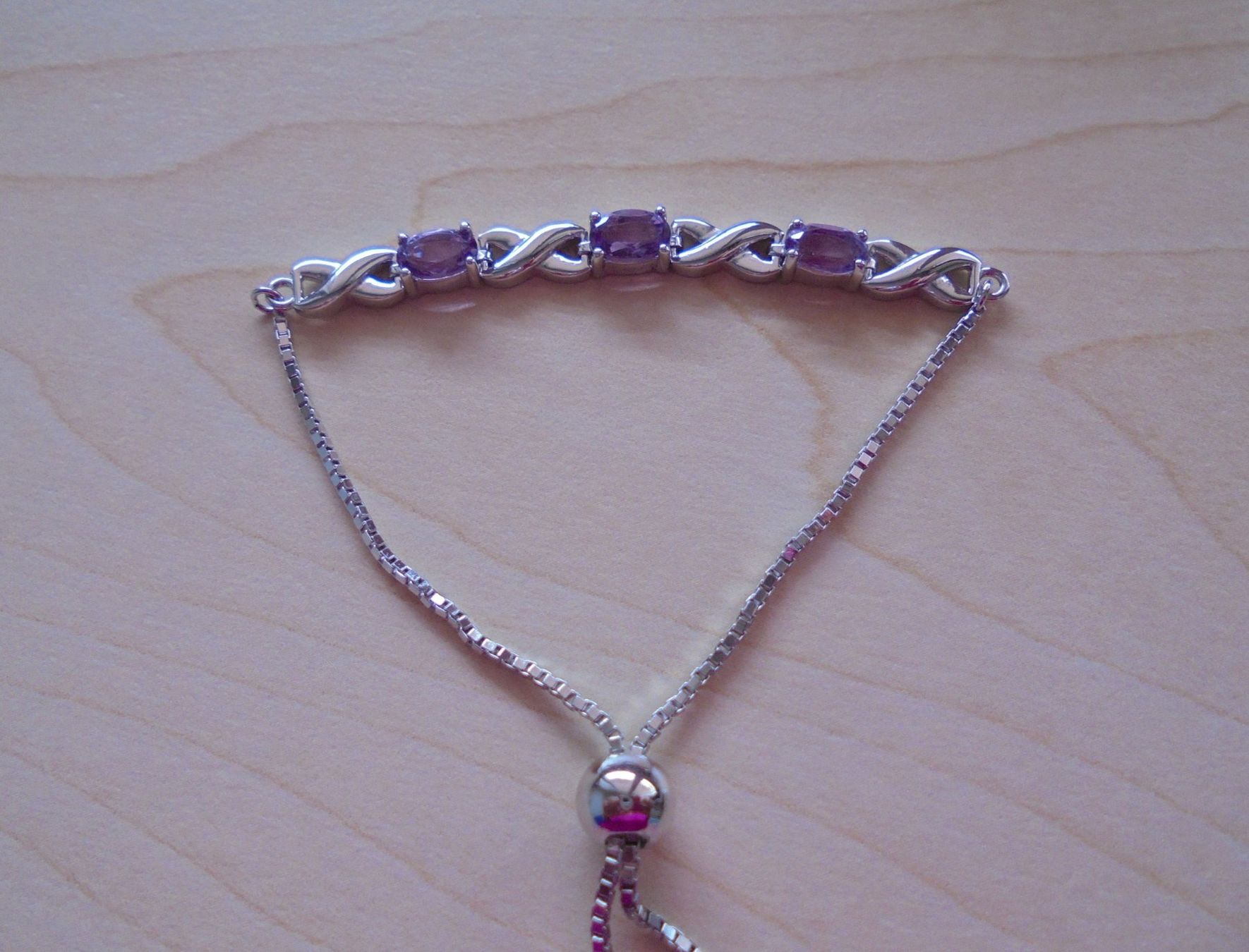 Bracciali & Braccialetti: Echtschmuck: Silberarmband 925er mit Amethyst – Nuovo (secondo la descrizione) da Zuchwil venduto da maumauchi 9