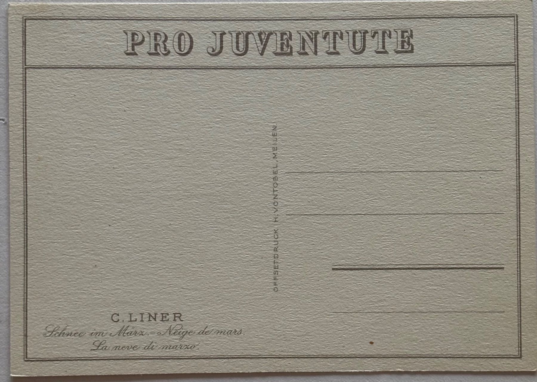 Cartoline postali: Carl Liner Appenzell, Pro Juventute – Usato da Frauenfeld venduto da Merk52 1