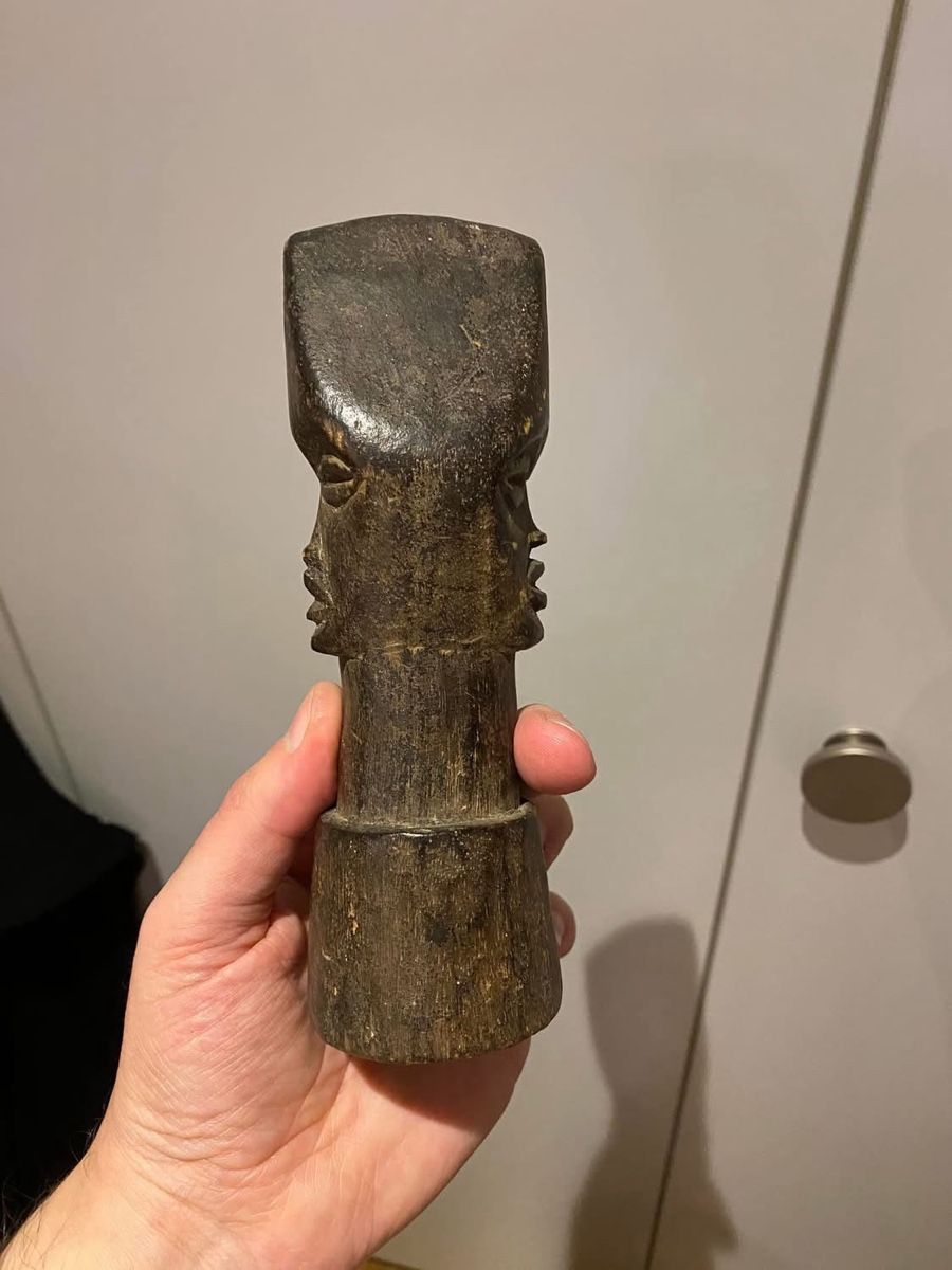 Statuette: Tête janus ethnie Dan – Usato da Grand-Lancy venduto da sellart 1