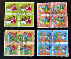  Viererblock Nr.J290-J293 ET Stempelt Bern 1983 Figuren aus 