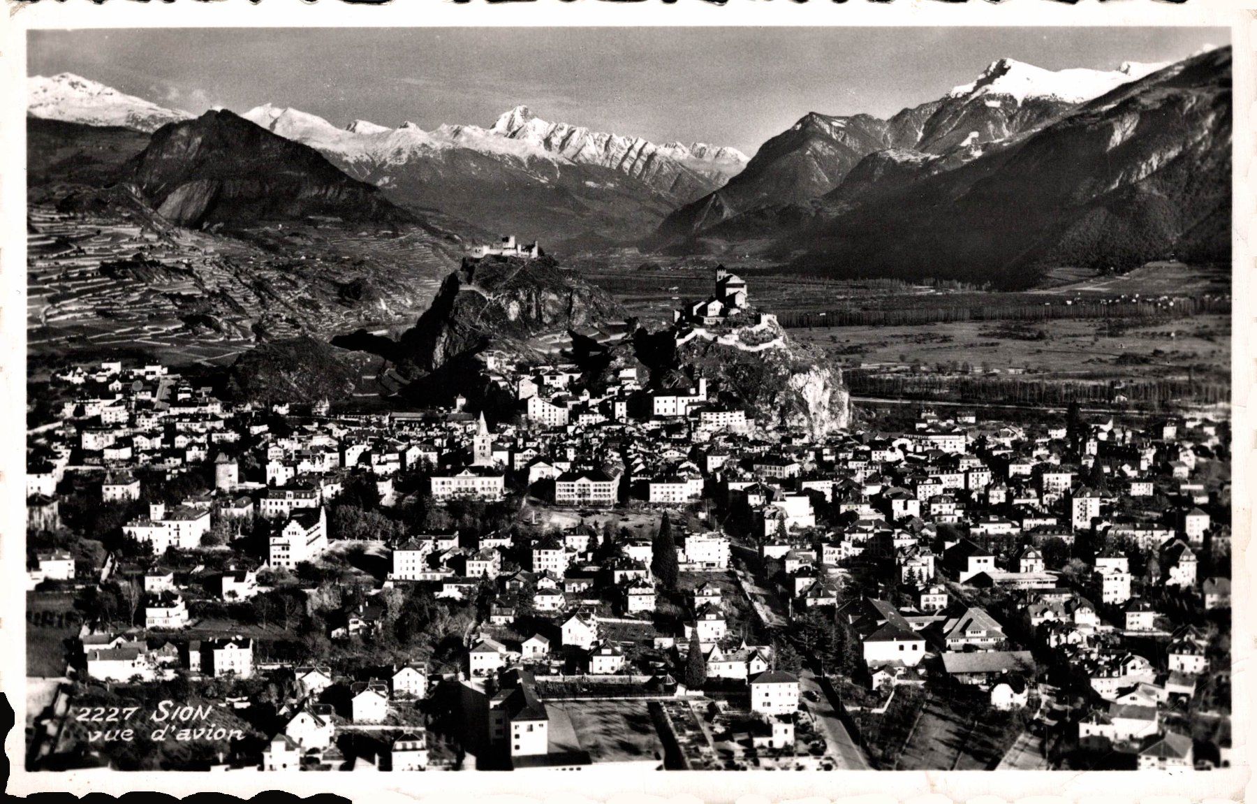Cartoline postali: Sion, vue d'avion – Usato da Bronschhofen venduto da Astore