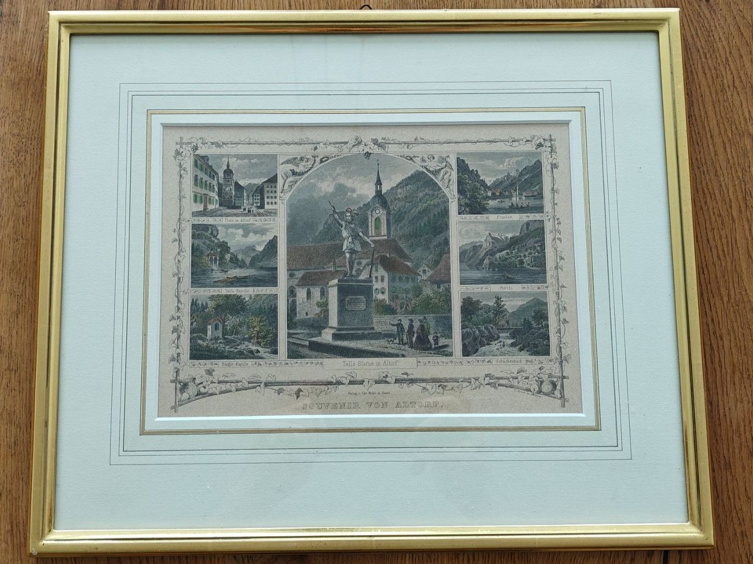 Grafica & Litografie: Antiker Stich - Souvenir von Altorf – Usato da Birr venduto da DisDas
