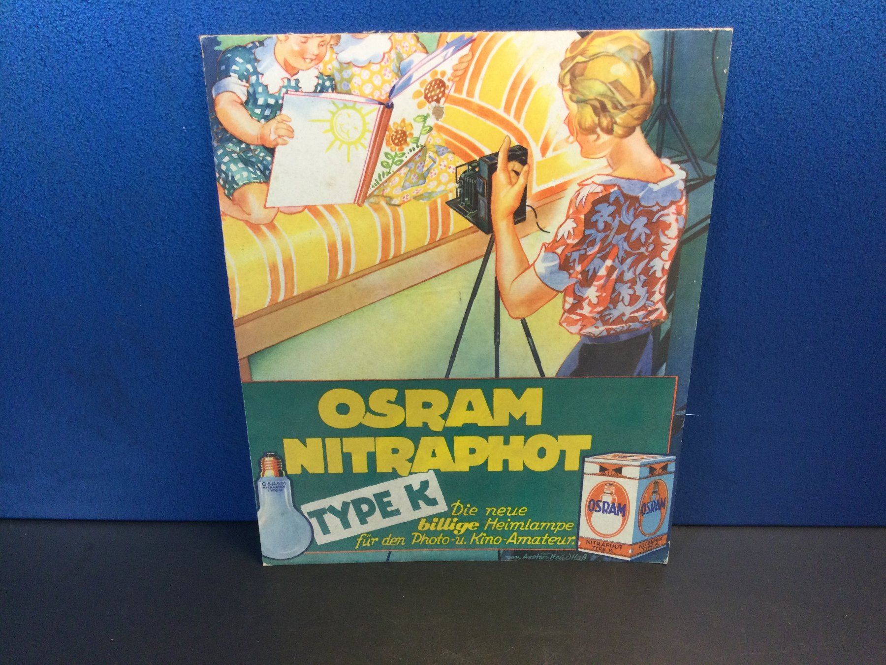 Posters & Illustrations: Antikes Karton OSRAM Nitraphot Werbeplakat – D'occasion à Wangen SZ par kuriosum12 3