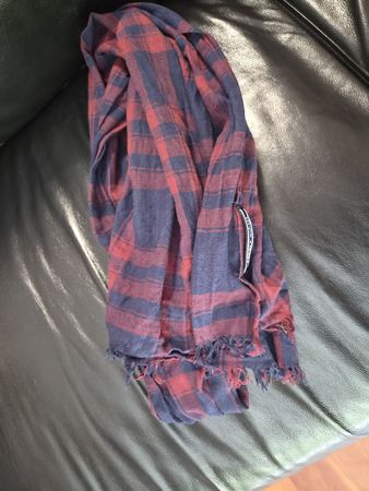 Tommy Hilfiger Karo Schal Rot/Dunkelblau - Herbst/Winter