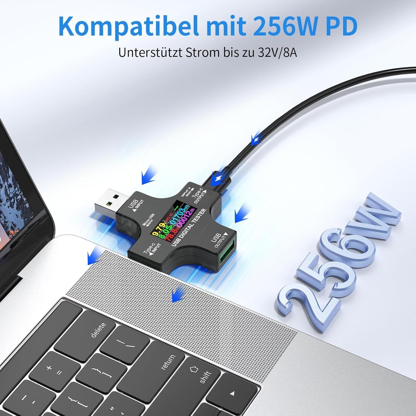 Misurare: Multimeter USB Tester Messgerät 2-in-1 – Nuovo e nell'imballaggio originale da Châtelaine venduto da topshop.switzerland 4