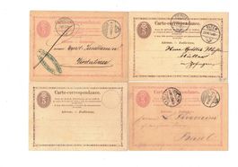 CH 4x Ganzsache Postkarte o um 1880 - #3