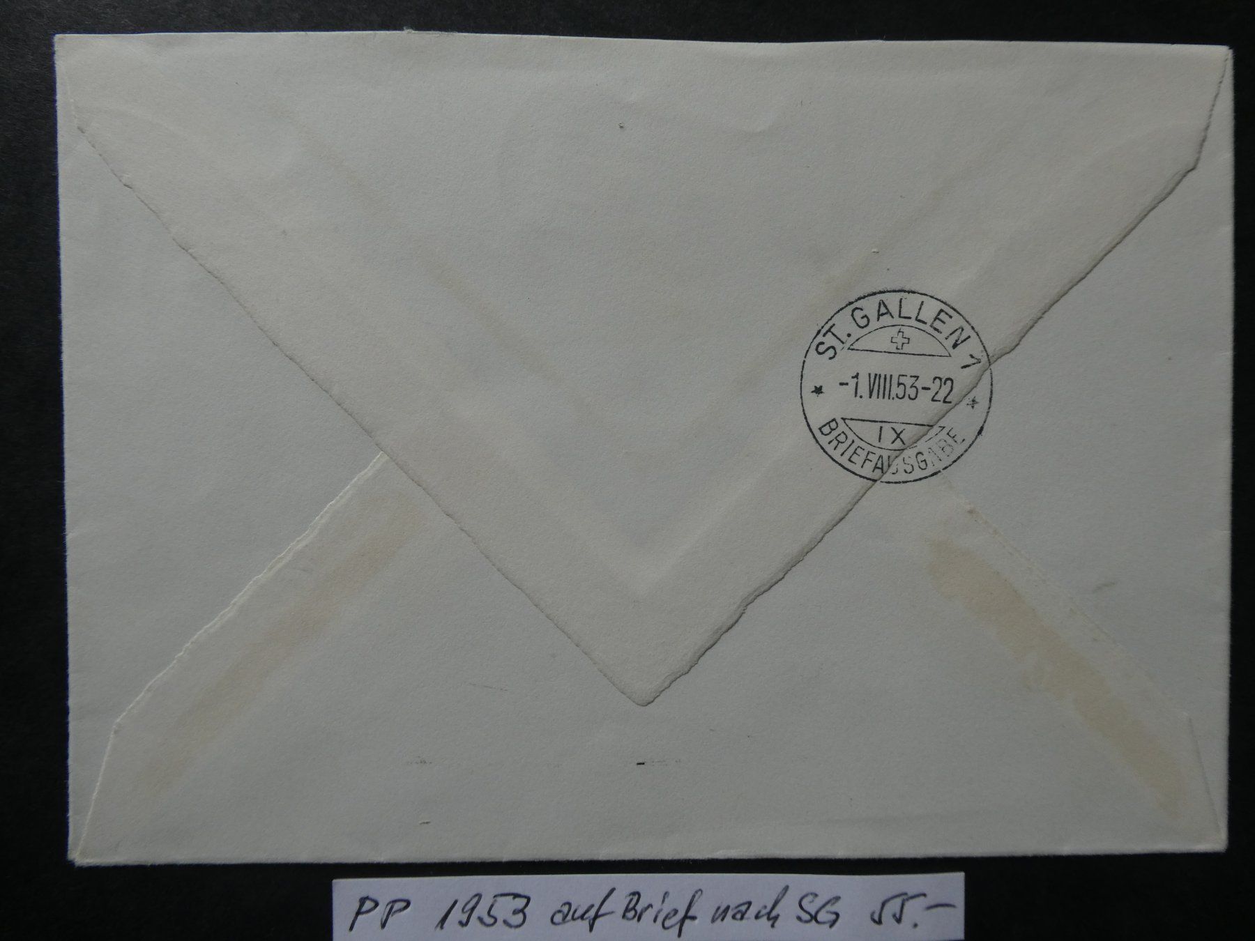 Tutti i francobolli: Pro Patria 1953 toller Brief nach St. Gallen – Usato da Lausen venduto da Herbamare01 1