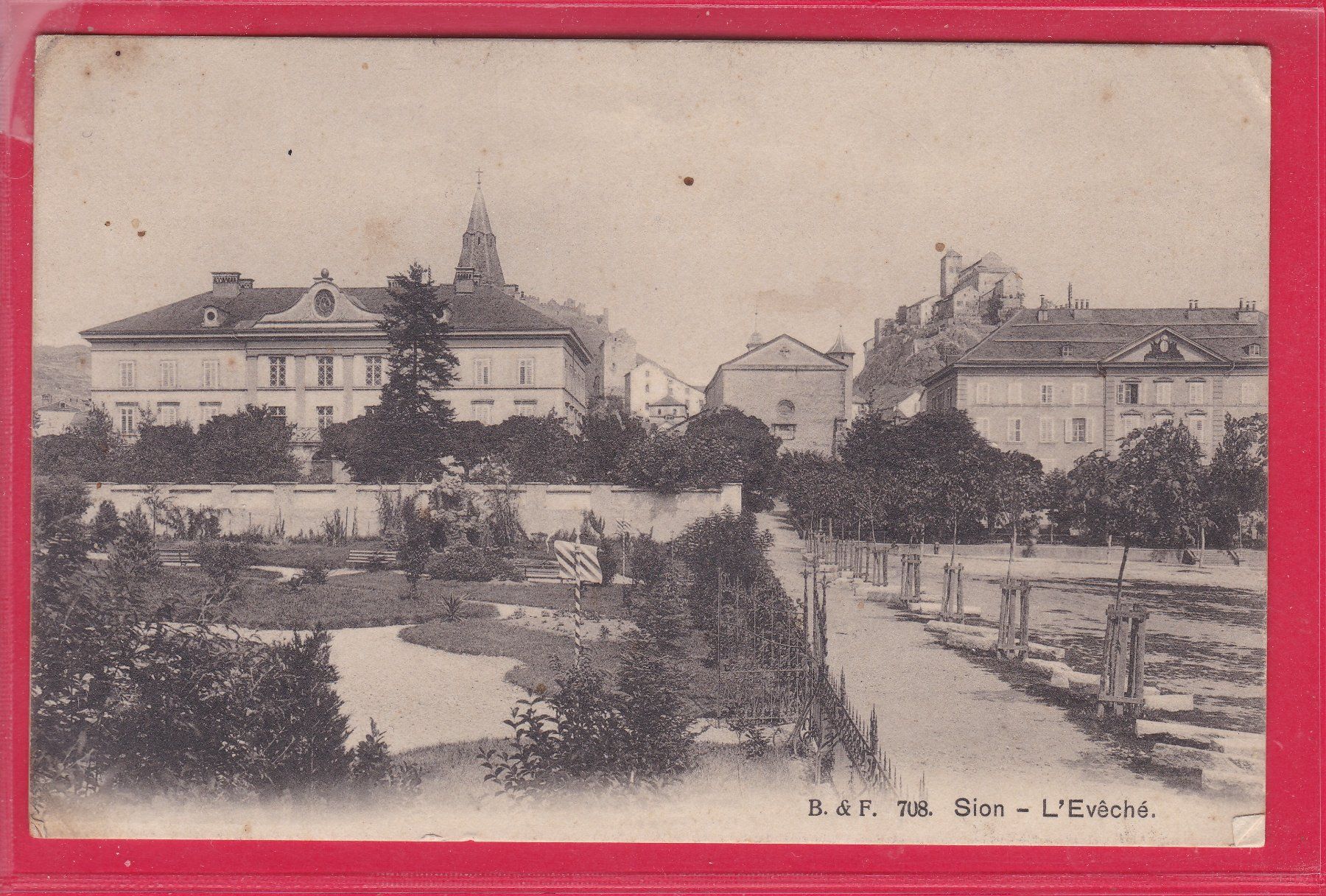 Cartoline postali: SION - L'EVECHÉ, FELDPOST – Usato da Oberrieden venduto da Gebirgsstelze