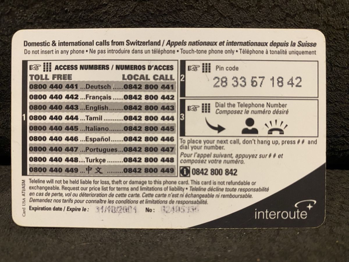 Telefon- & Taxkarten: Teleline – Gebraucht aus Lausanne von babacard10 1