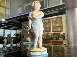 JUGENDSTIL GROSSE FIGUR BISQUITPORZELLAN FRANKREICH UM 1900
