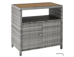 Gartentisch Monscia grau 90 x 55,5 x 87 cm