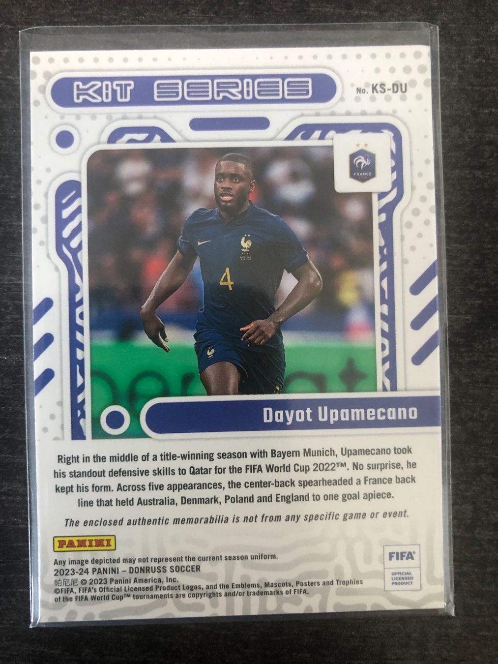 Panini Sammelbilder & Trading cards: Panini Donruss Dayot Upamecano Frankreich Patch – Gebraucht aus Wangenried von Garagara 1
