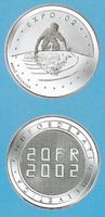 20 Franken Silbermünze 2002 «Expo 02» 20g, 835er