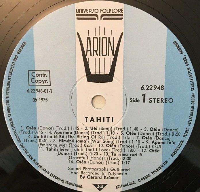 Dischi in vinile: Tahiti / Bora-Bora (LP) – Usato da Grüningen venduto da azulvinyl 2