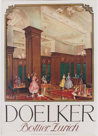 DOELKER BALLY GRIEDER HAUS ZURICH 1920 Original Plakat