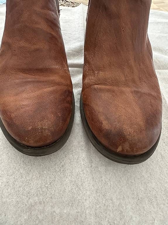 Scarpe da donna: Braune Max Lederschuhe Stiefeletten Gr. 38 Leoprint – Usato da Zürich venduto da Vee_90 4