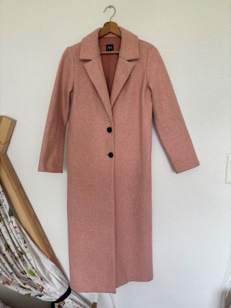 ZARA Mantel Rosé Lang Gr. S