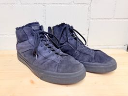 Santoni High-Top Sneaker "Oceanblue" mit Lammfell-Futter NFC