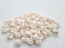 Lego 100 Stk. Flower 1x1 - weiss