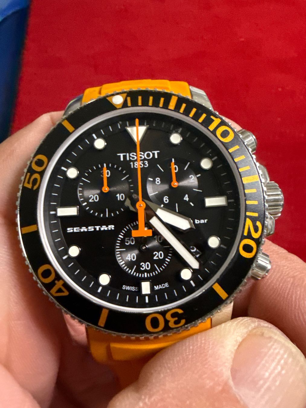 Tissot Orologi: Tissot Seastar Chronograph 45 mm – Usato da Pfeffingen venduto da Allhandelklgwatches