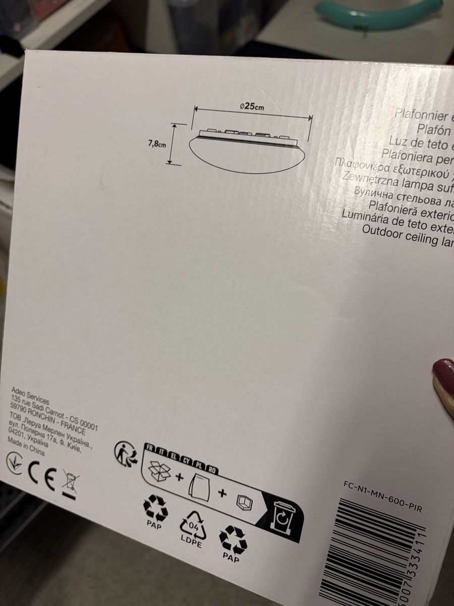 Lustres & lampes de plafonds: LED Ceiling Light with Motion Sensor 10W 4000K New – Neuf avec emballage d'origine à Zug par Roderric_Ro 2