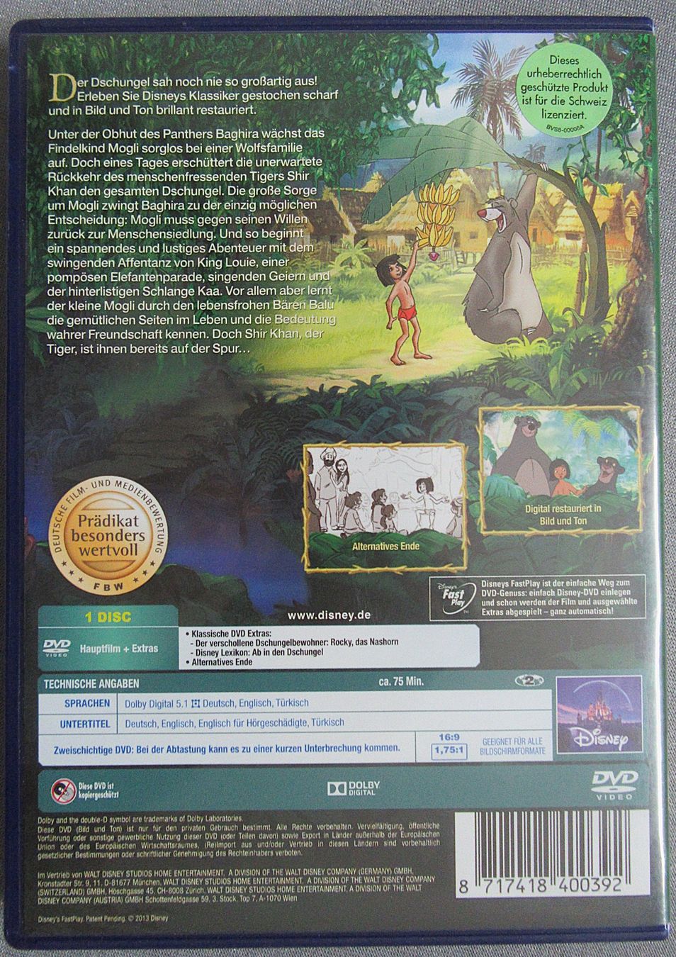 Tutti i DVDs: DVD - Das Dschungelbuch - Disney – Usato da Auenstein venduto da Padabimbim 1