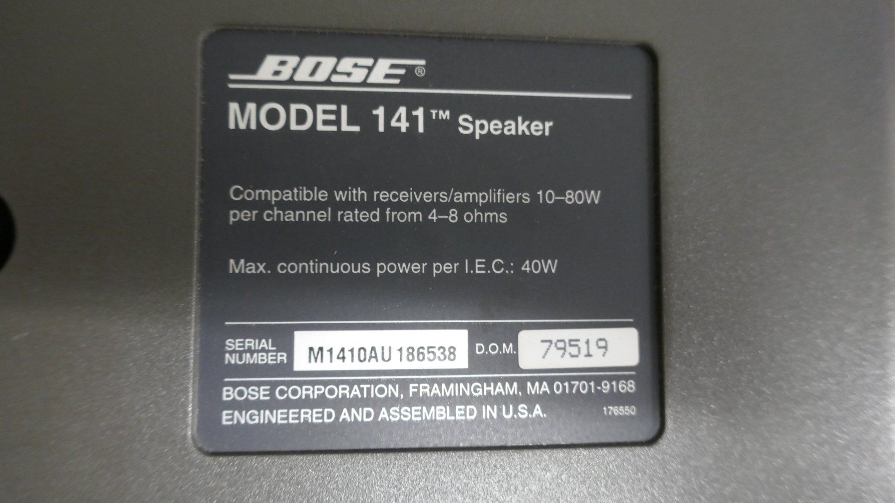 Bose Lautsprecher: Bose Model 141 Lautsprecher – Gebraucht aus Wenslingen von FairlightCMI 3