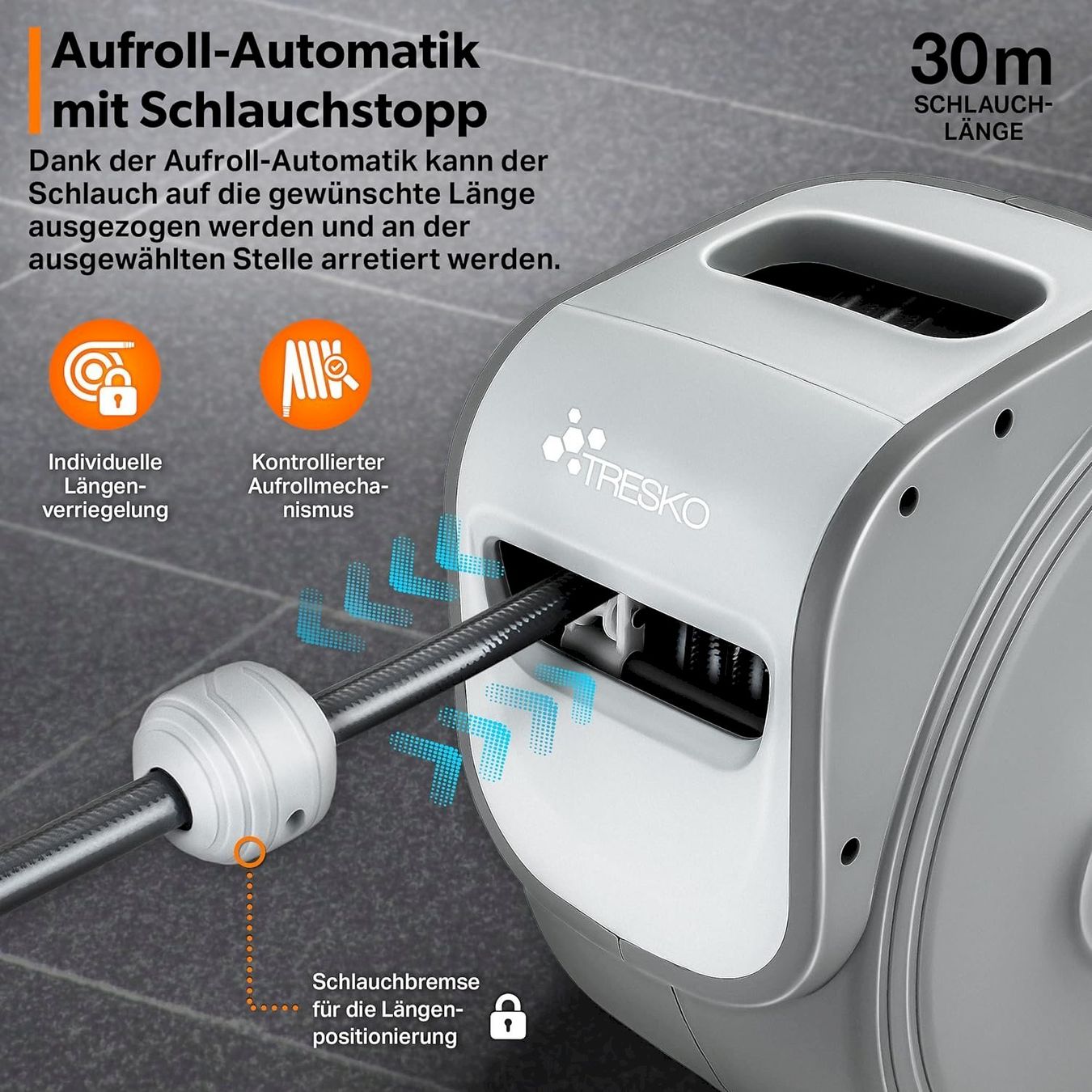 Tutti gli attrezzi: Druckluftschlauch Auto-Aufroller 30 m – Nuovo e nell'imballaggio originale da Bottighofen venduto da zaap 1
