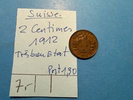 SUISSE : 2 CENTIMES 1812 - Très bon état