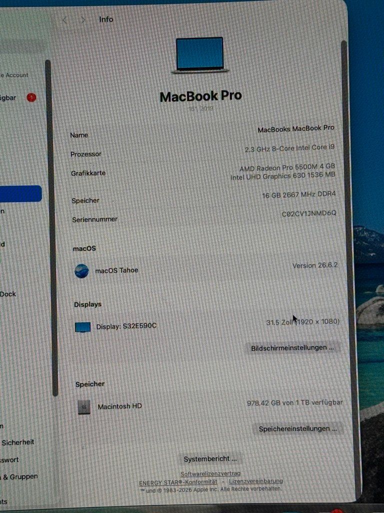 Apple Notebook: Apple MacBook Pro 16 i9 1TB SSD – Difettoso da Au SG venduto da bah_6f5w 6