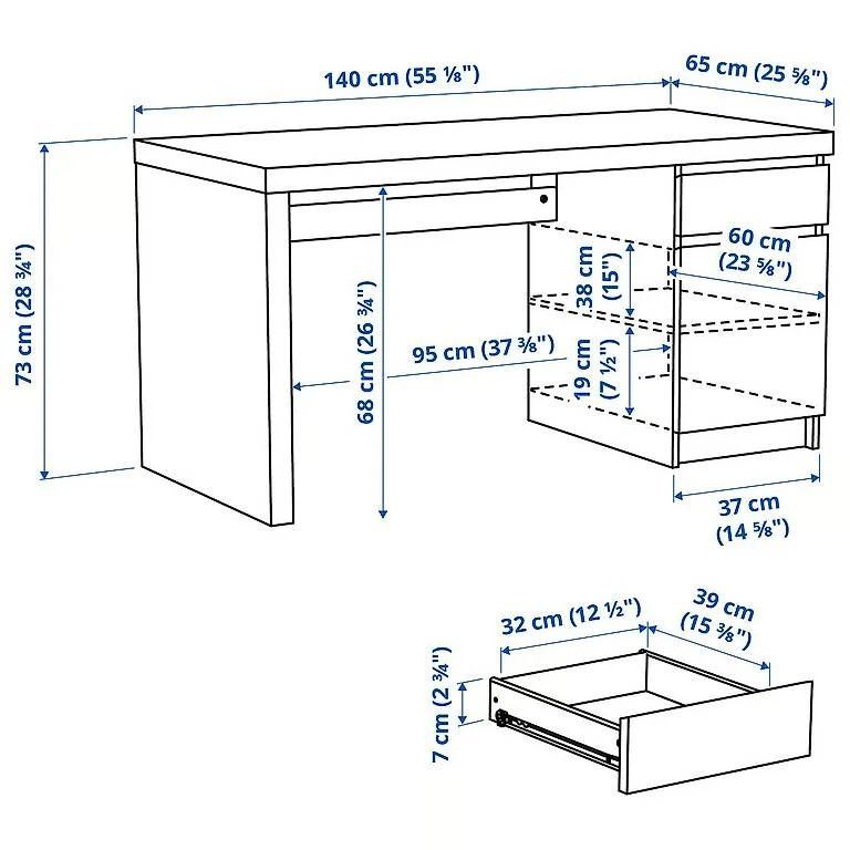 Ikea Scrivanie: IKEA MALM Office Desk – Usato da Zürich venduto da szilard.k 3