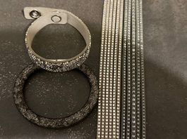 Lot 4 bracelets SWAROVSKI Slake Deluxe gris