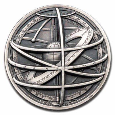 Alle Münzen: Cook Islands Historic Instruments - Armillary sphere 2024 – Neu und originalverpackt aus Liestal von Goldbatzen